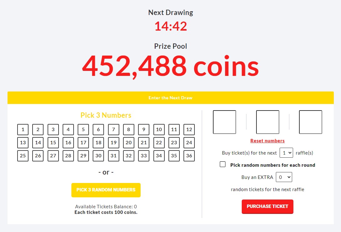 игра Raffle в BitGames